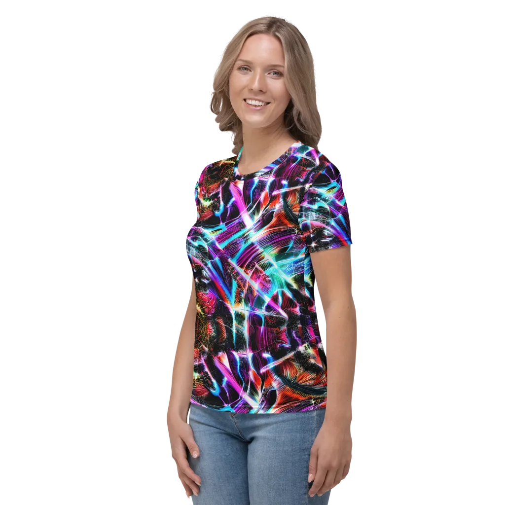 Laser Tempest on Women's Crew Neck T-Shirt — Left