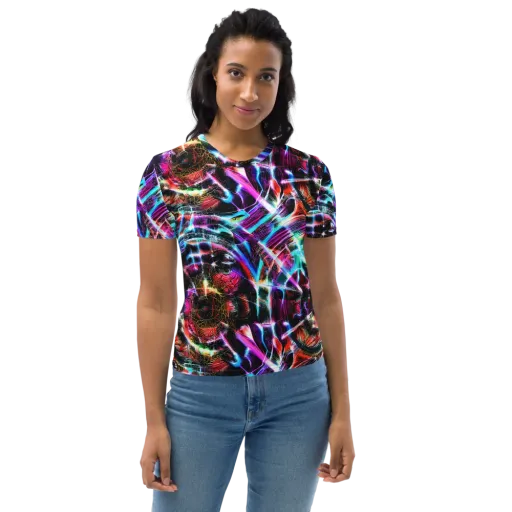 Laser Tempest on a Women's Crew Neck T-Shirt