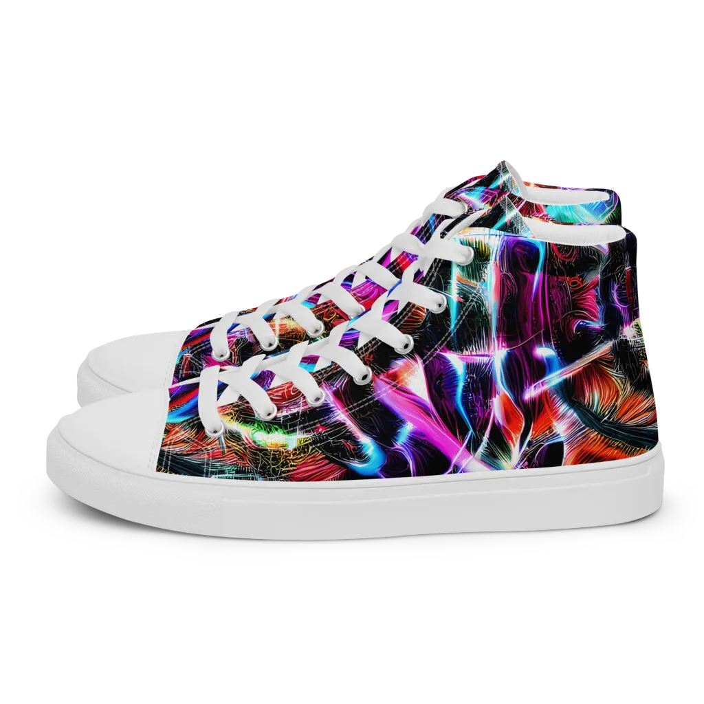 Laser Tempest on Women's High Top Canvas Shoes — Left