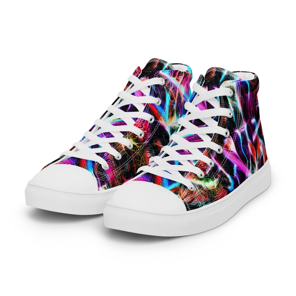 Laser Tempest on Women's High Top Canvas Shoes — Left Front