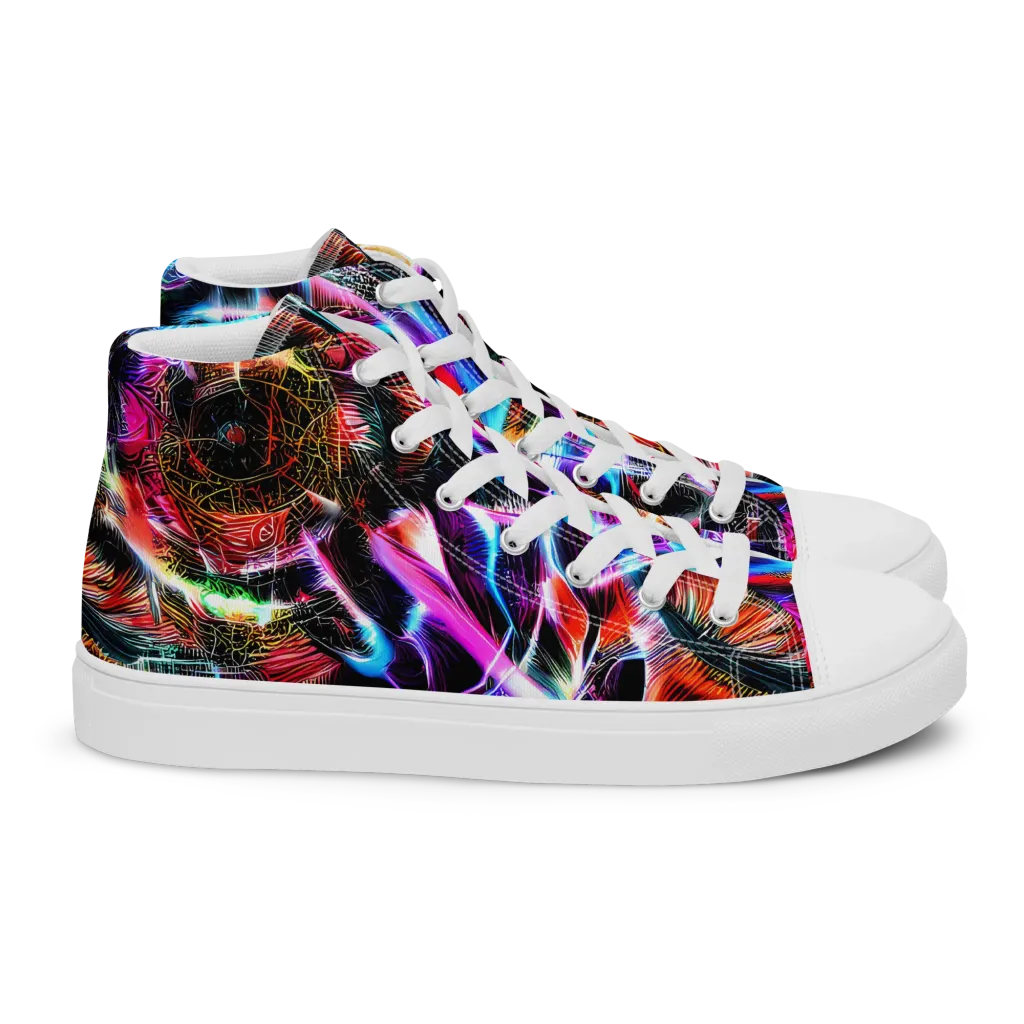 Laser Tempest on Women's High Top Canvas Shoes — Right