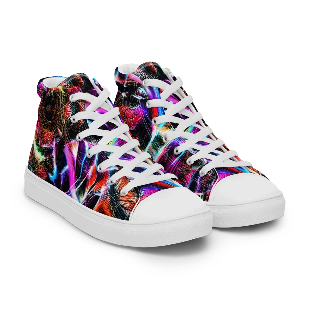 Laser Tempest on Women's High Top Canvas Shoes — Right Front