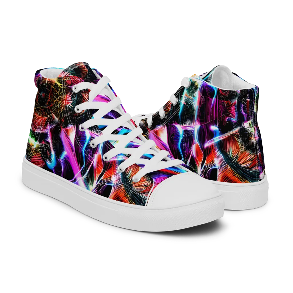 Laser Tempest on Women's High Top Canvas Shoes — Right