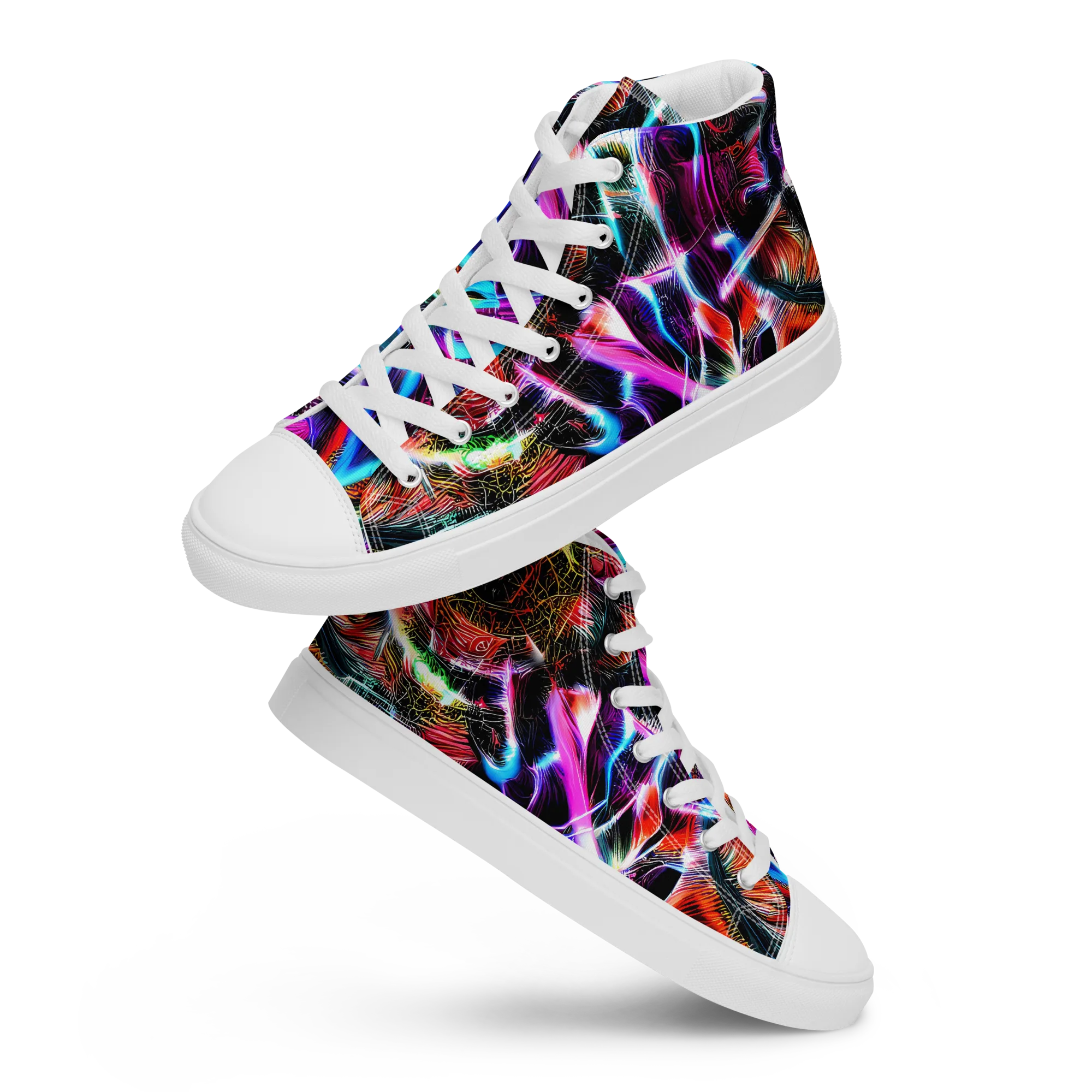 Laser Tempest on Women's High Top Canvas Shoes — Front