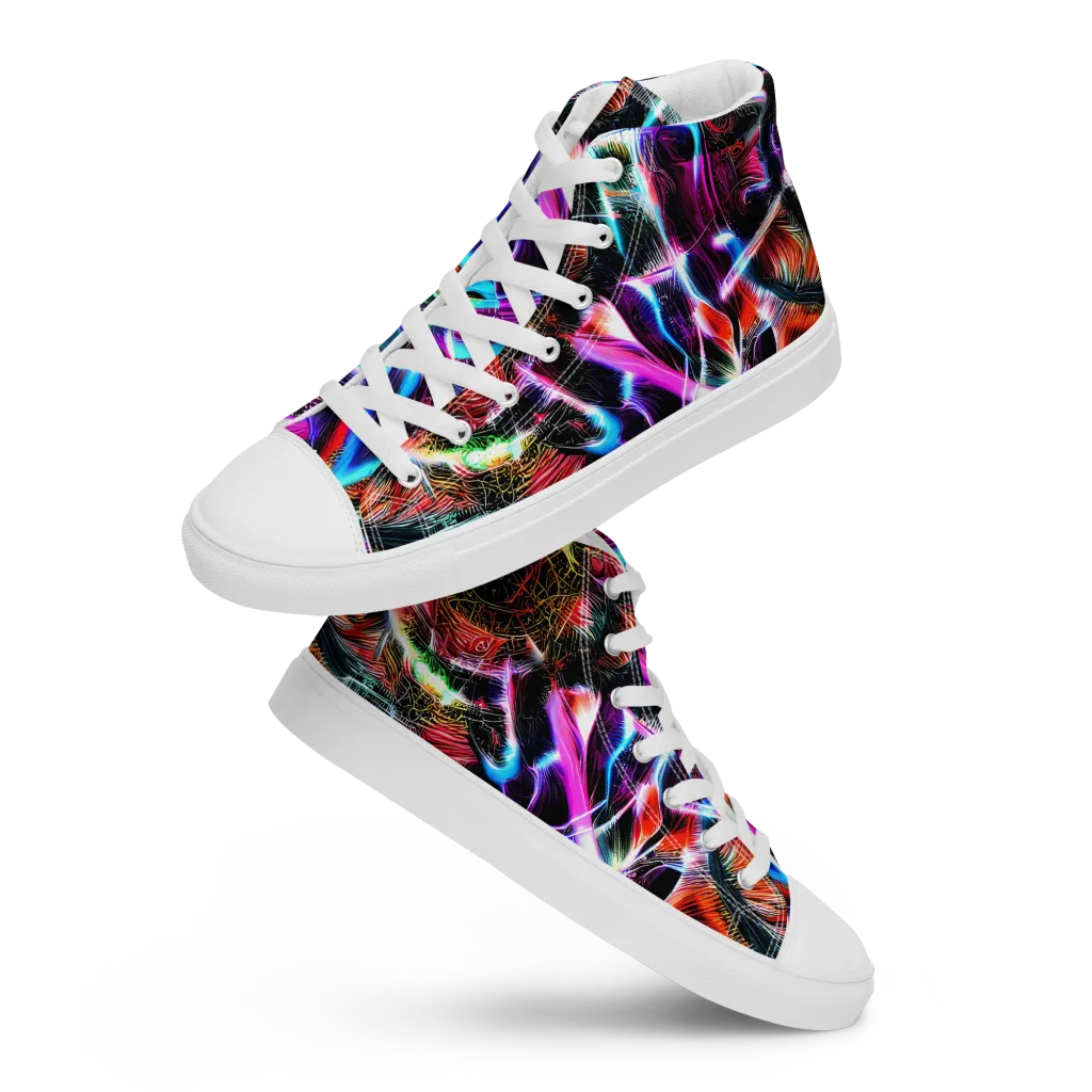 Laser Tempest on Women's High Top Canvas Shoes — Front