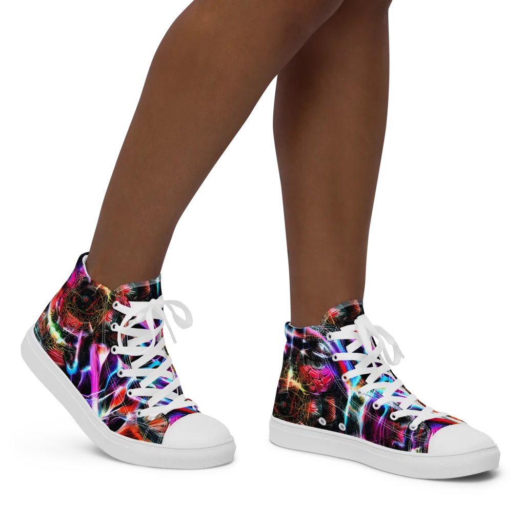 Laser Tempest on Women's High Top Canvas Shoes — Right
