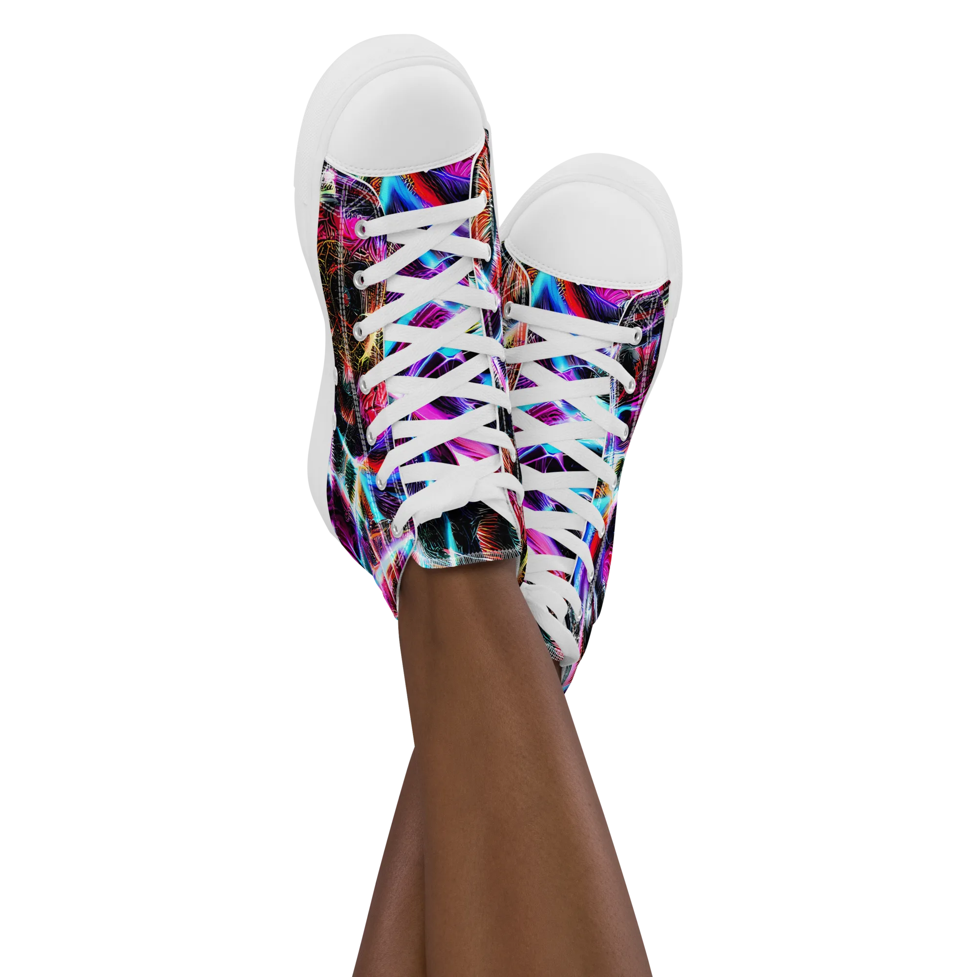 Laser Tempest on Women's High Top Canvas Shoes — Front