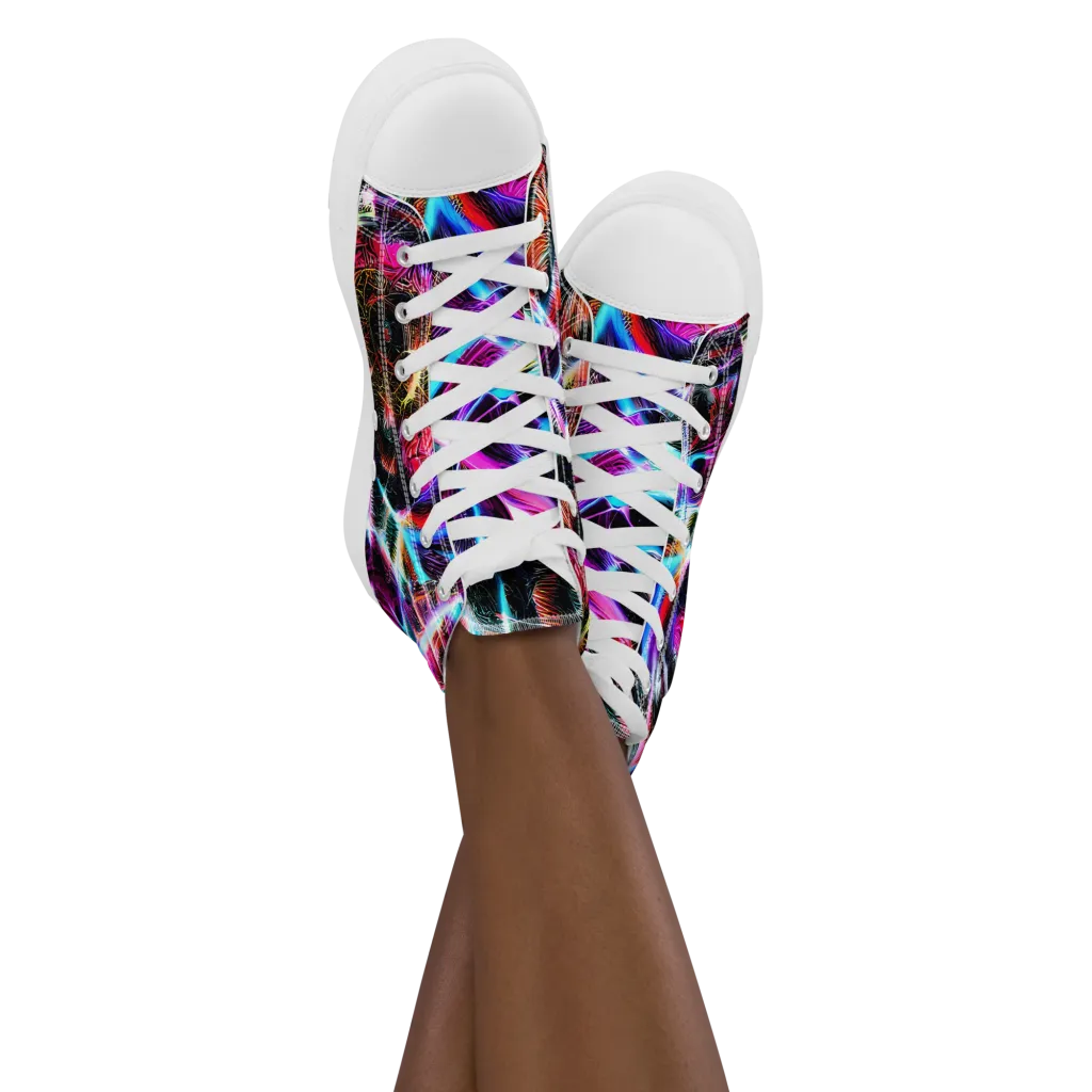 Laser Tempest on Women's High Top Canvas Shoes — Front