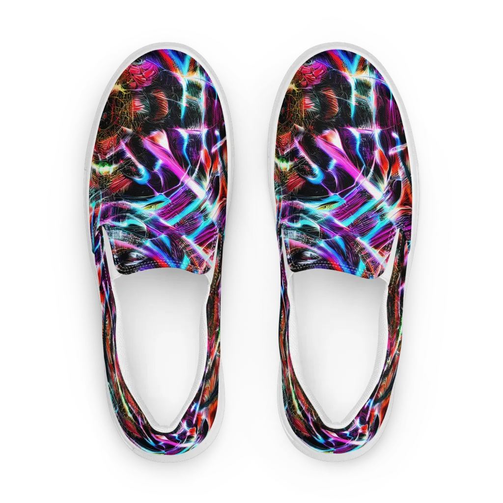 Laser Tempest on Men's Slip-On Canvas Shoes — Front