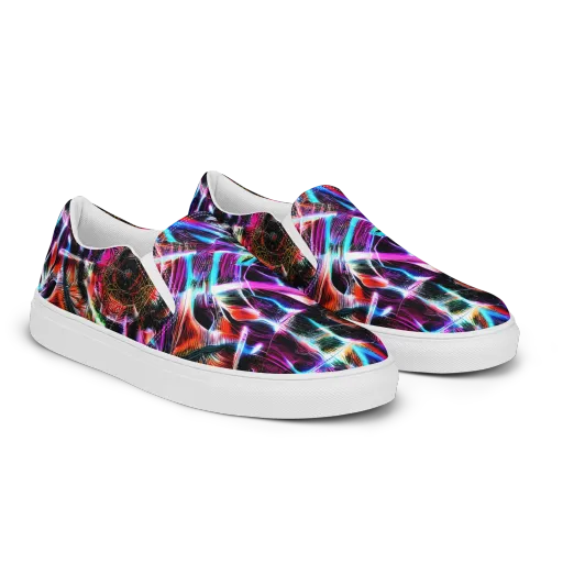 Laser Tempest on a Men's Slip-On Canvas Shoes