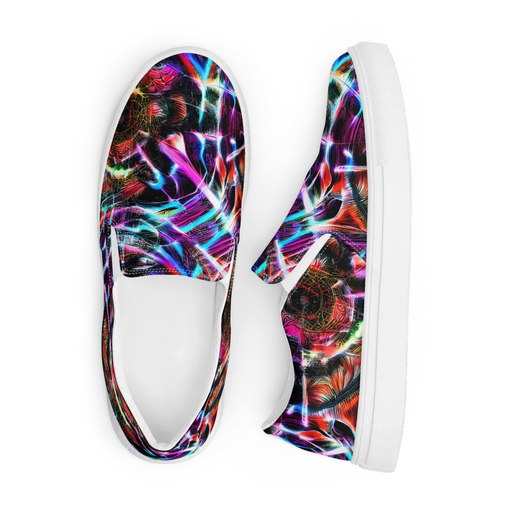 Laser Tempest on Men's Slip-On Canvas Shoes — Front