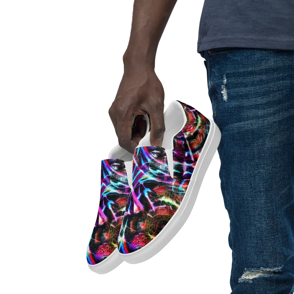 Laser Tempest on Men's Slip-On Canvas Shoes — Left Front