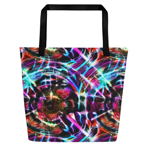 Laser Tempest on a Large Tote Bag W/ Pocket