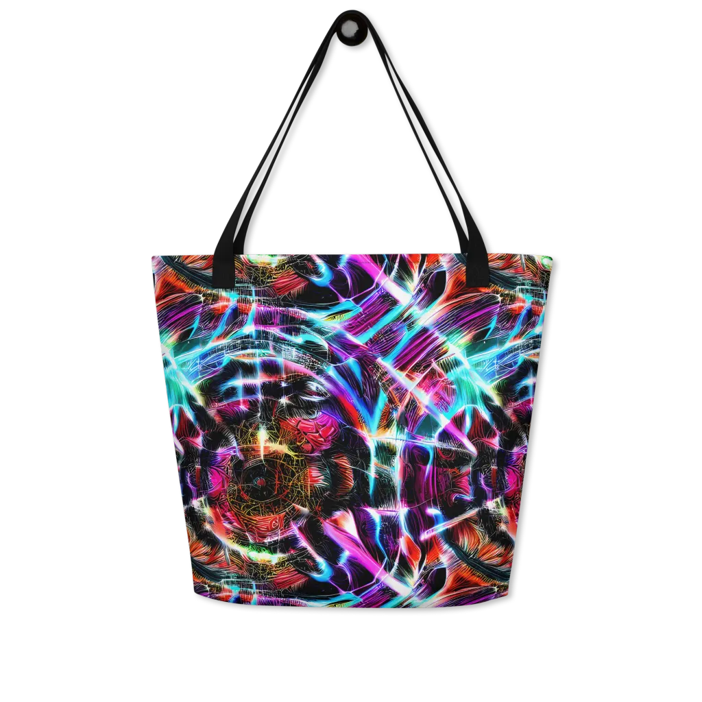 Laser Tempest on Large Tote Bag W/ Pocket — Front