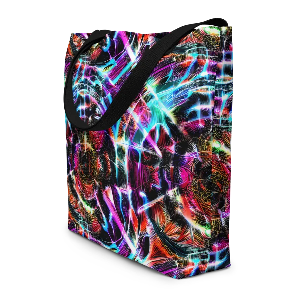 Laser Tempest on Large Tote Bag W/ Pocket — Front