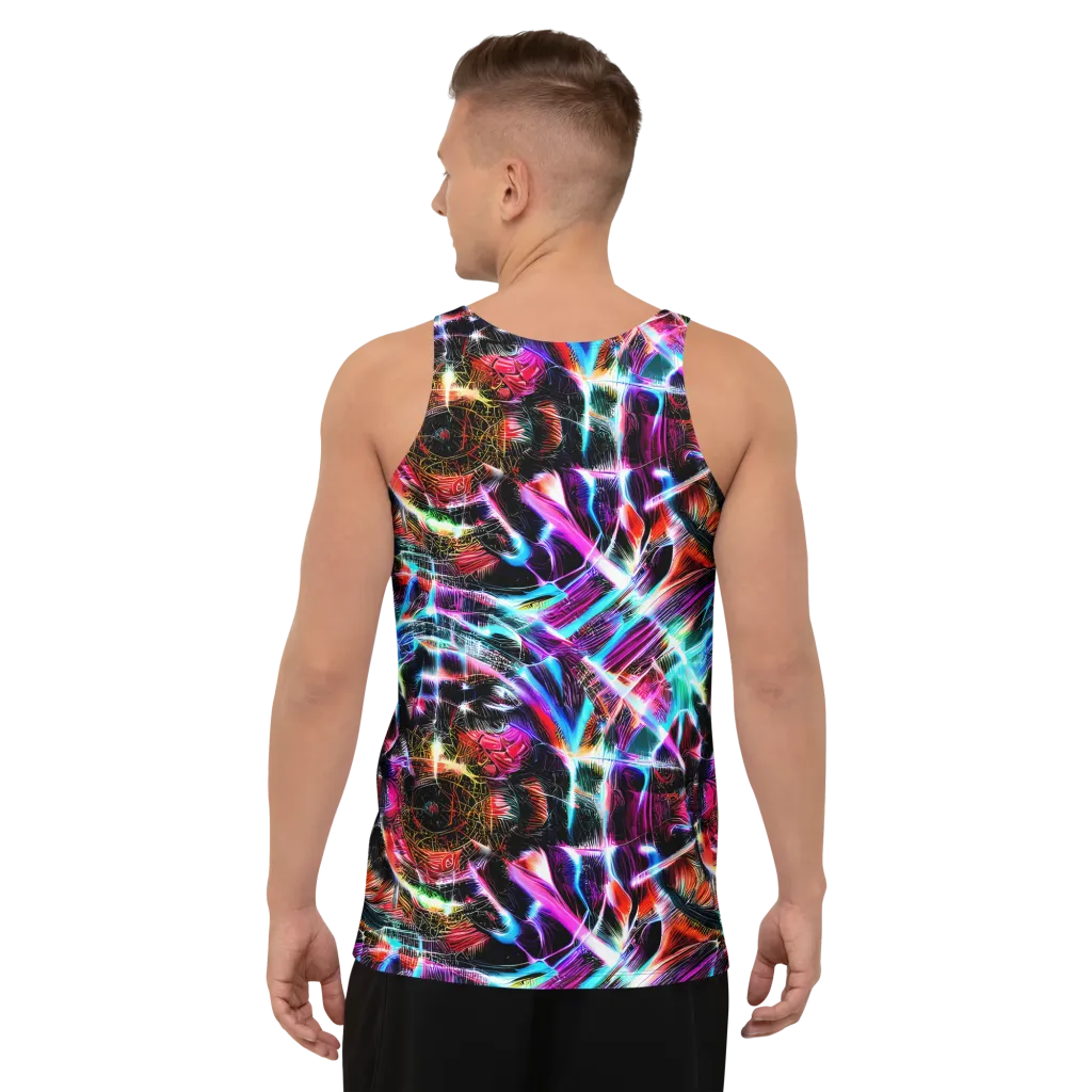 Laser Tempest on Men's Tank Top — Back