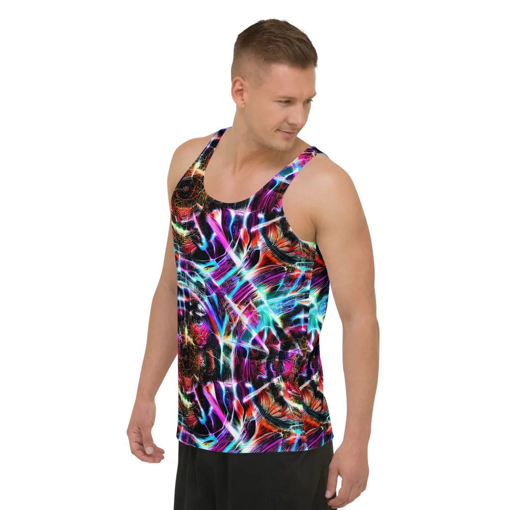 Laser Tempest on Men's Tank Top — Left Front