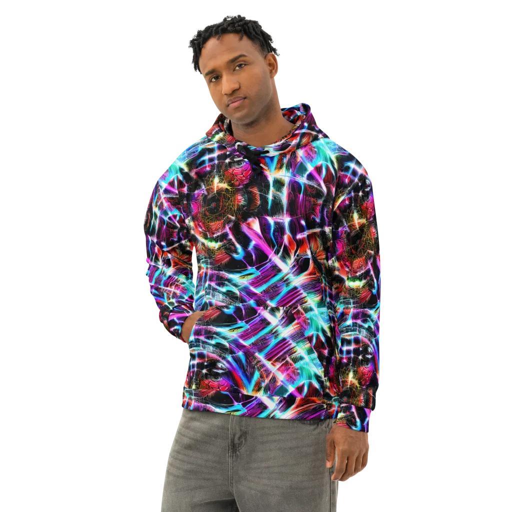 Laser Tempest on Cotton Hoodie — Left Front