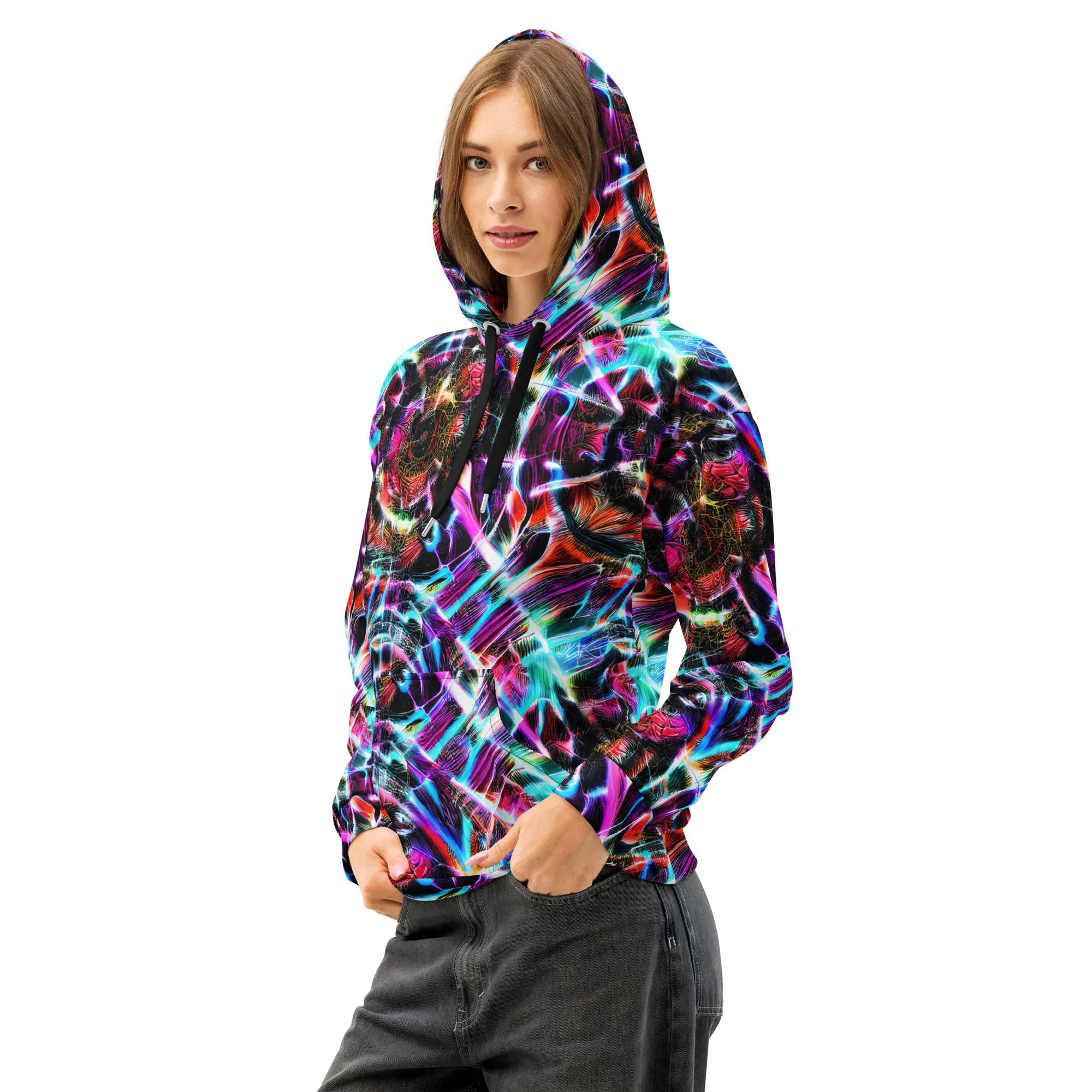 Laser Tempest on Cotton Hoodie — Left Front