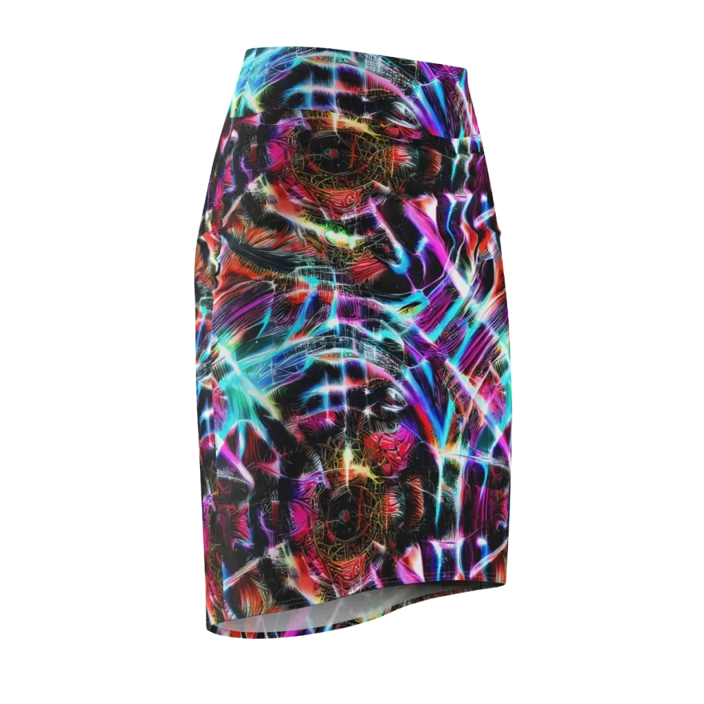 Laser Tempest on Pencil Skirt — Front Side