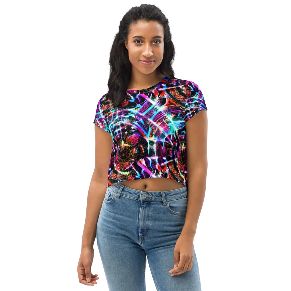 Laser Tempest on Crop Tee — Front