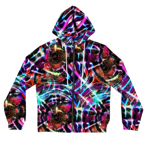 Laser Tempest on a Women's Full-Zip Hoodie