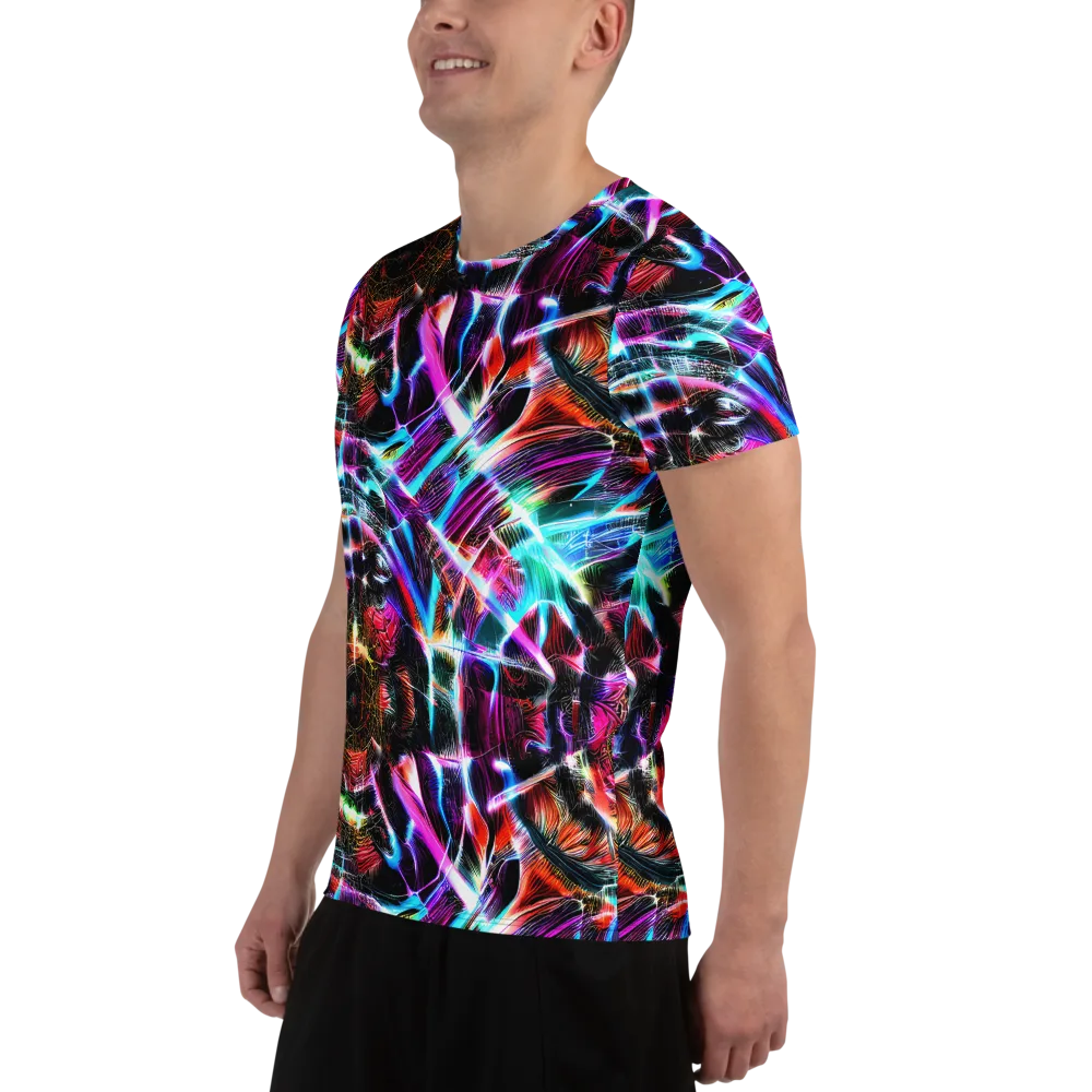 Laser Tempest on Men's Athletic T-Shirt — Left