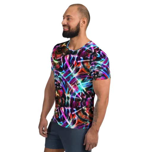 Laser Tempest on a Men's Athletic T-Shirt