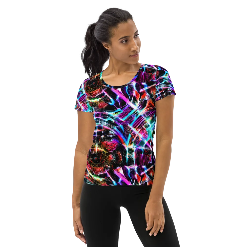 Laser Tempest on Women's Athletic T-Shirt — Front
