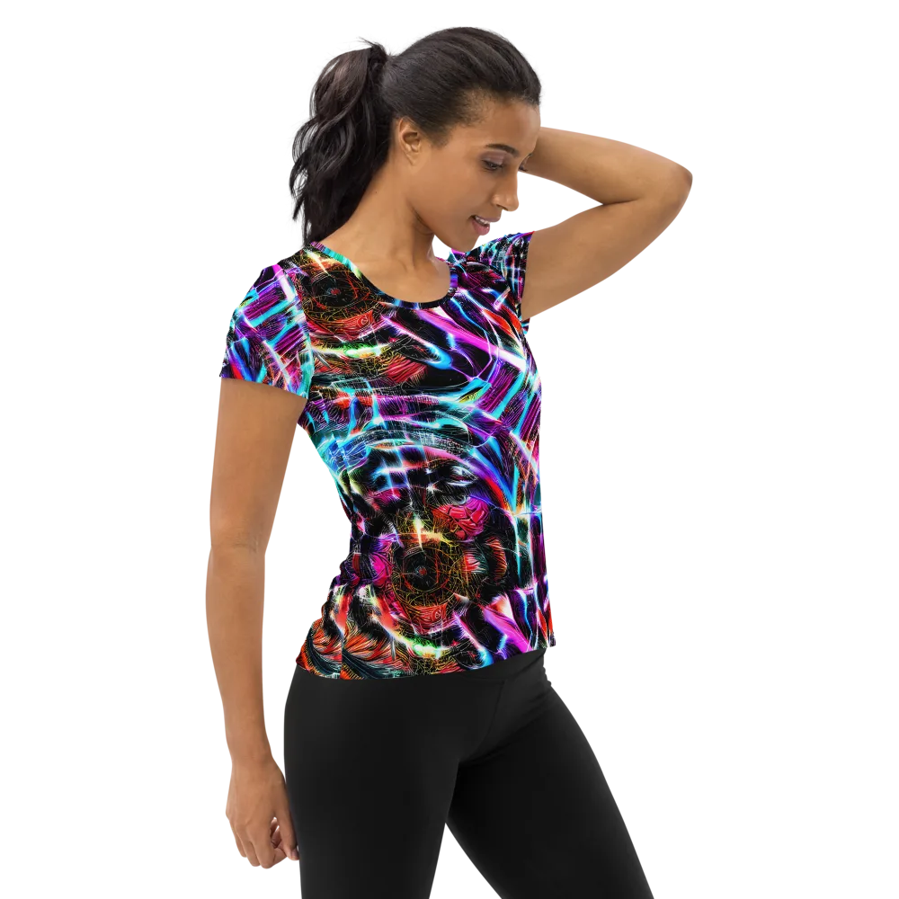 Laser Tempest on Women's Athletic T-Shirt — Right