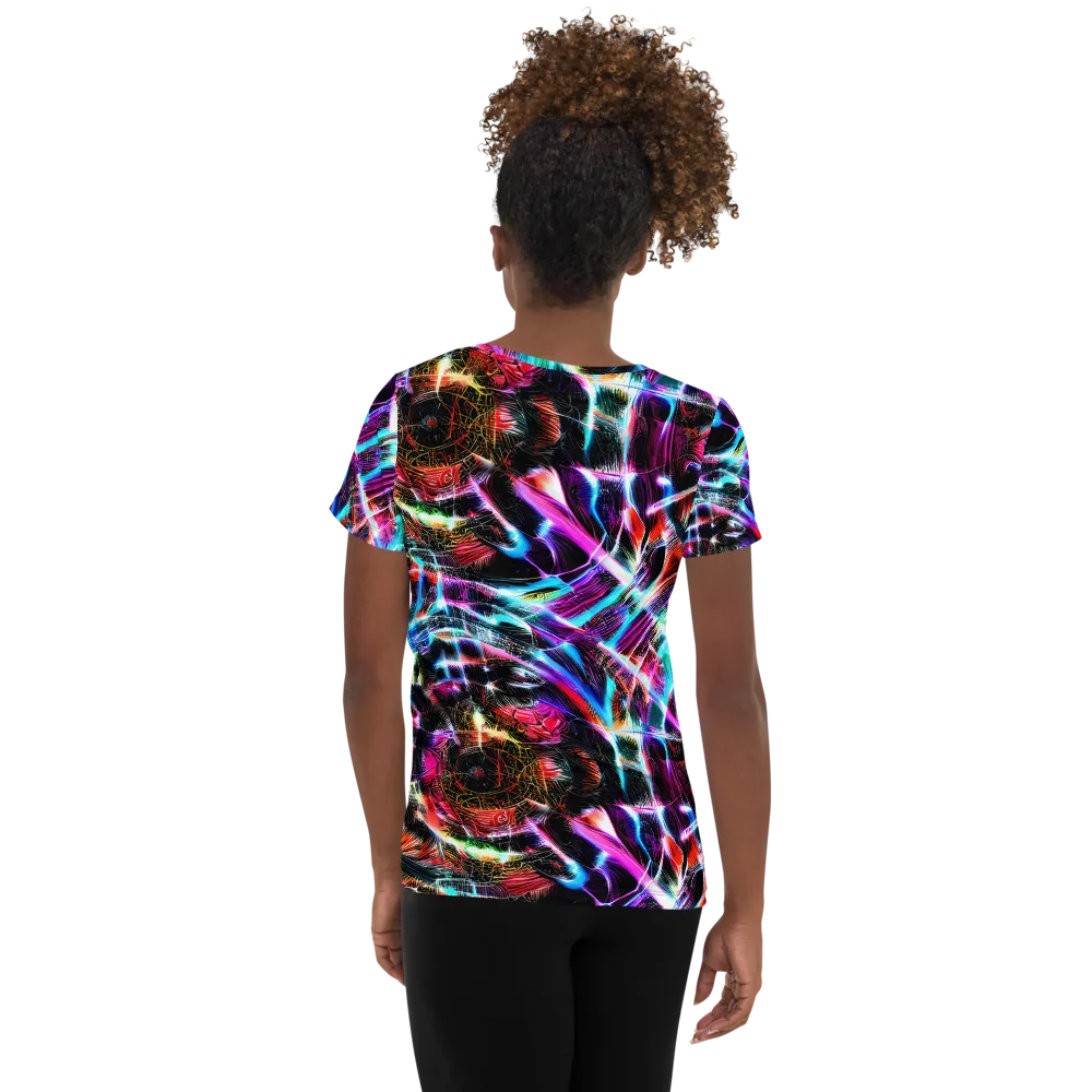 Laser Tempest on Women's Athletic T-Shirt — Back