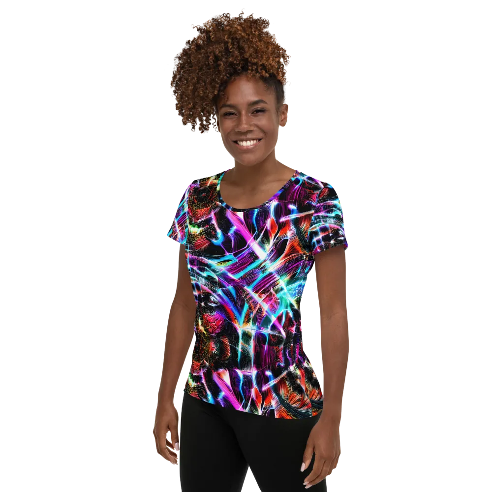 Laser Tempest on Women's Athletic T-Shirt — Left
