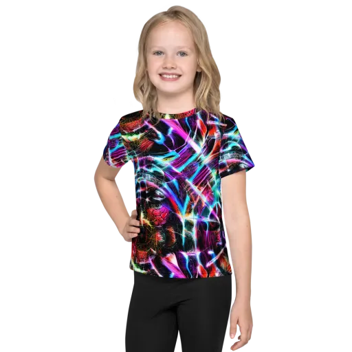 Laser Tempest on a Kids Crew Neck T-Shirt