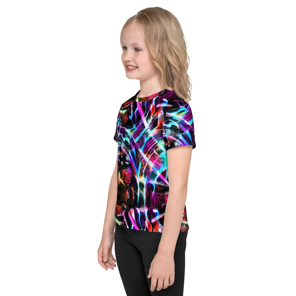 Laser Tempest on Kids Crew Neck T-Shirt — Left