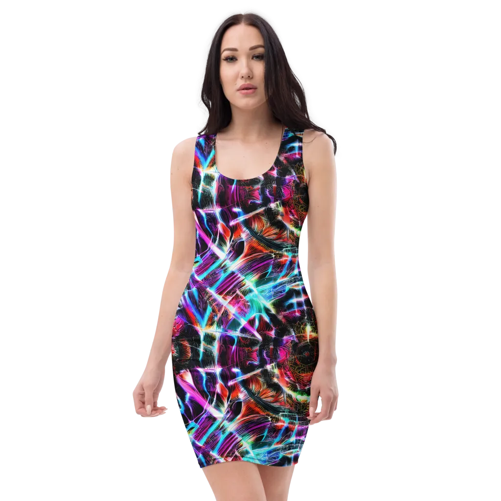 Laser Tempest on Bodycon Dress — Front