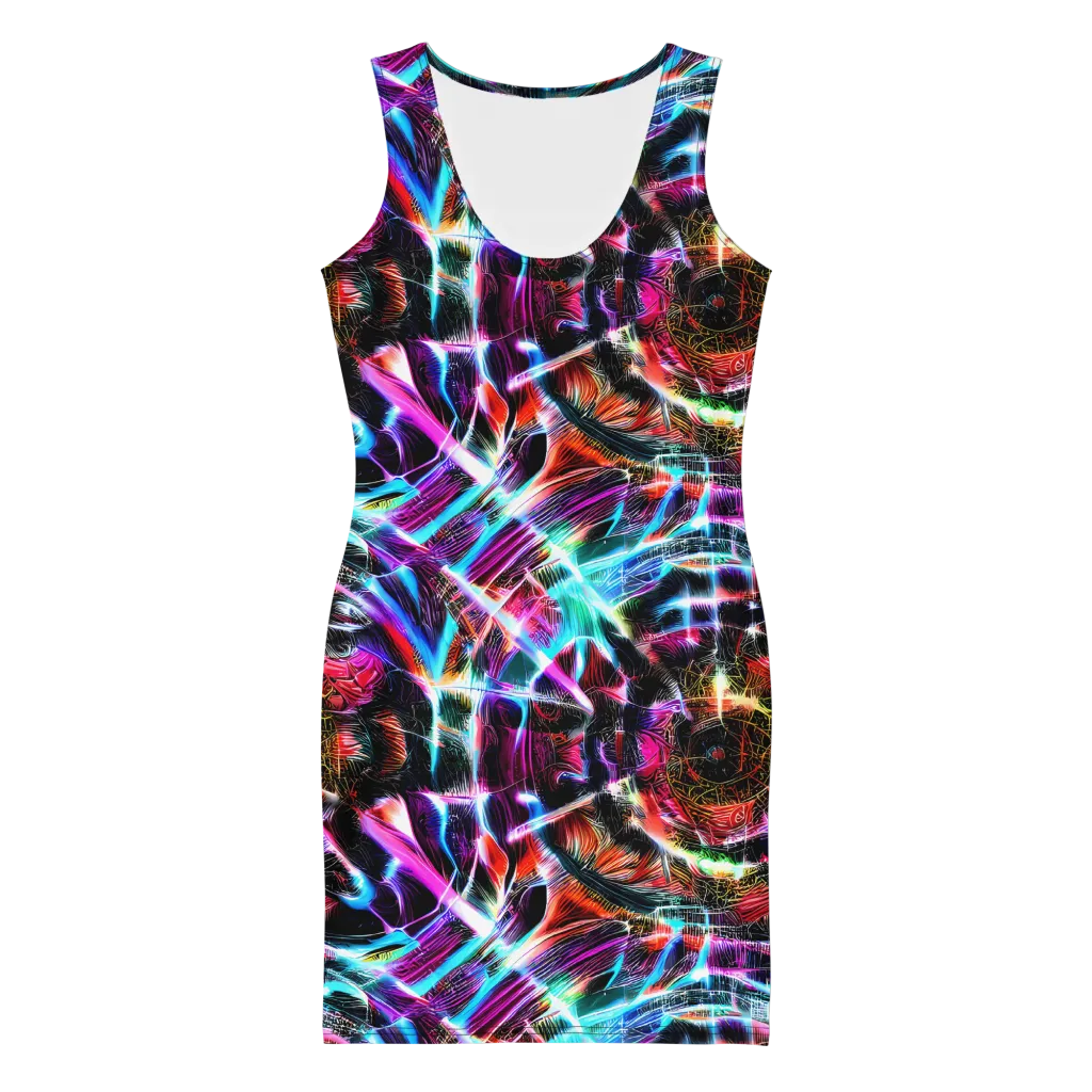 Laser Tempest on Bodycon Dress — Front