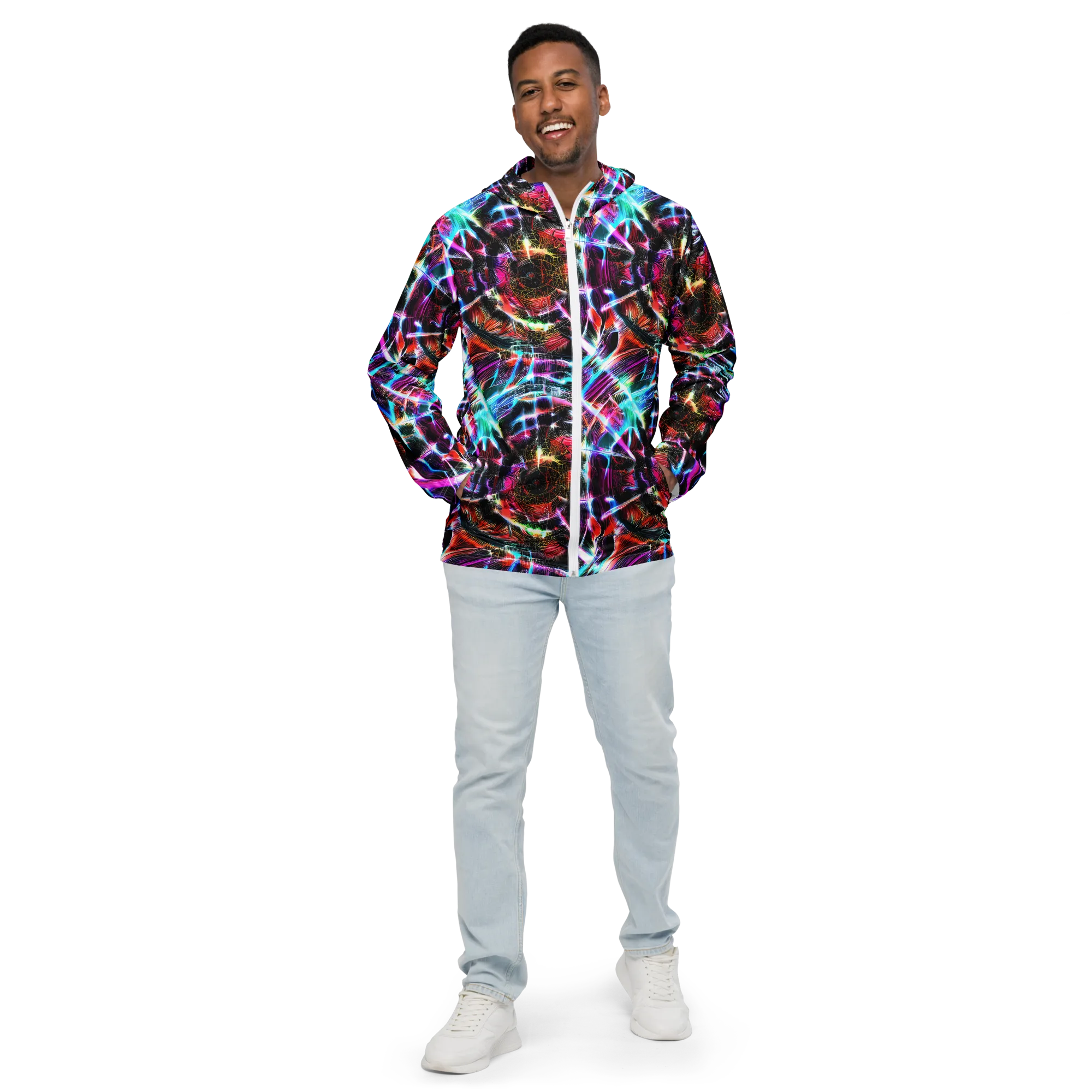 Laser Tempest on Men's Windbreaker — Front