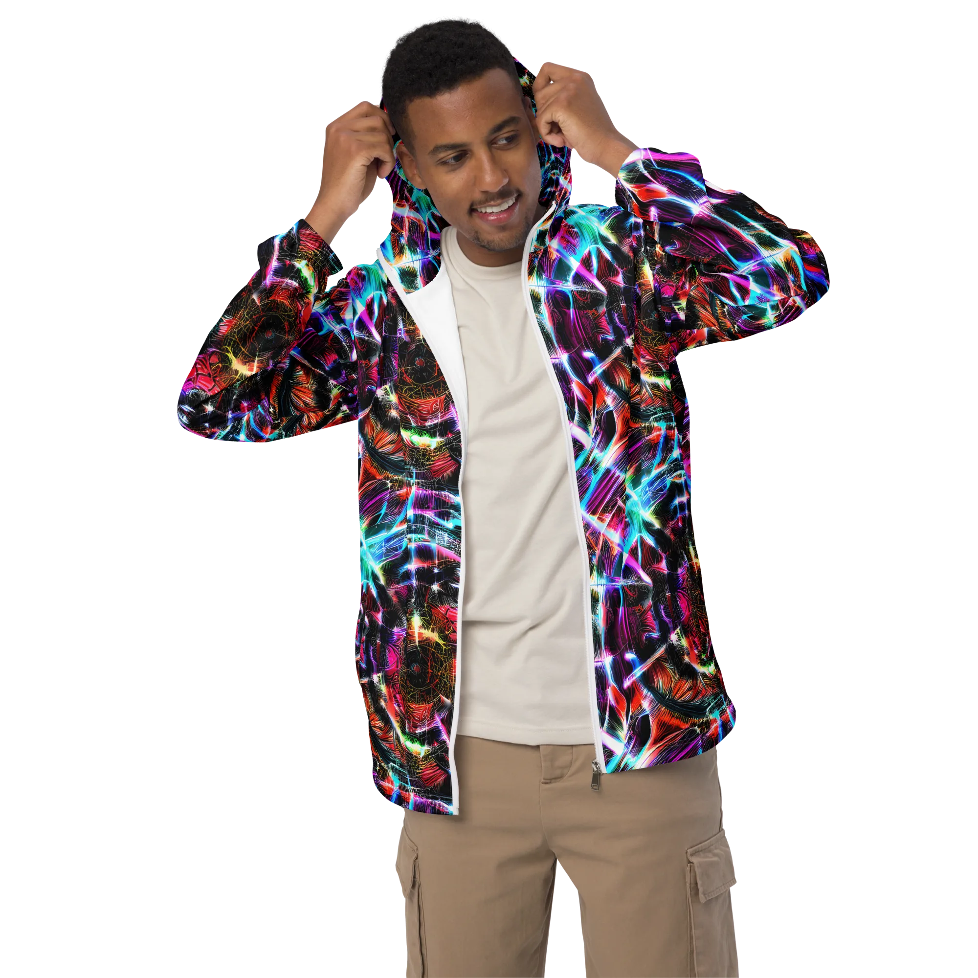 Laser Tempest on Men's Windbreaker — Front