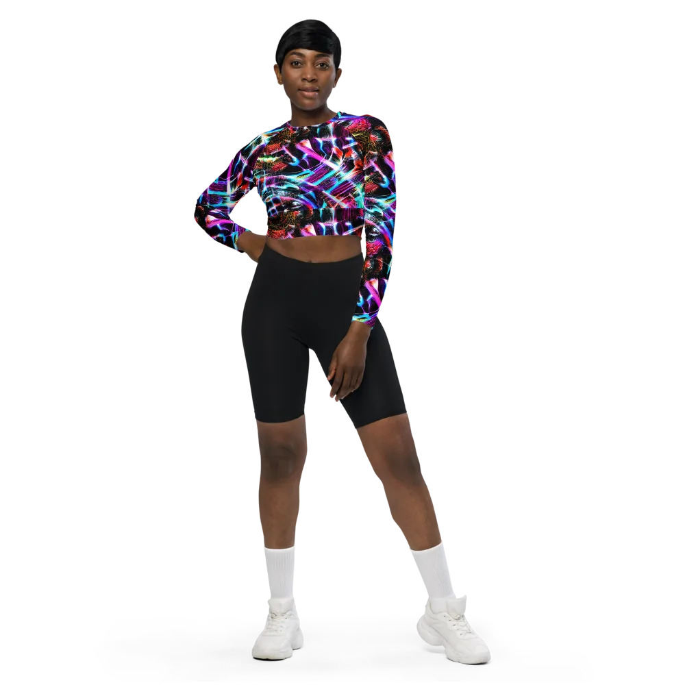 Laser Tempest on Long Sleeve Crop Top — Front