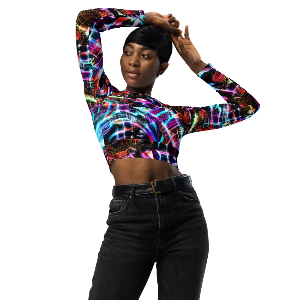 Laser Tempest on Long Sleeve Crop Top — Front