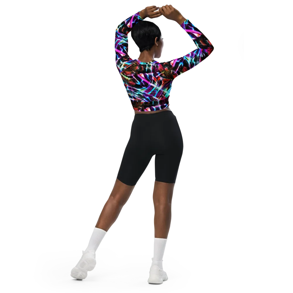 Laser Tempest on Long Sleeve Crop Top — Back