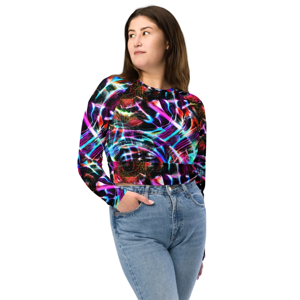 Laser Tempest on Long Sleeve Crop Top — Front