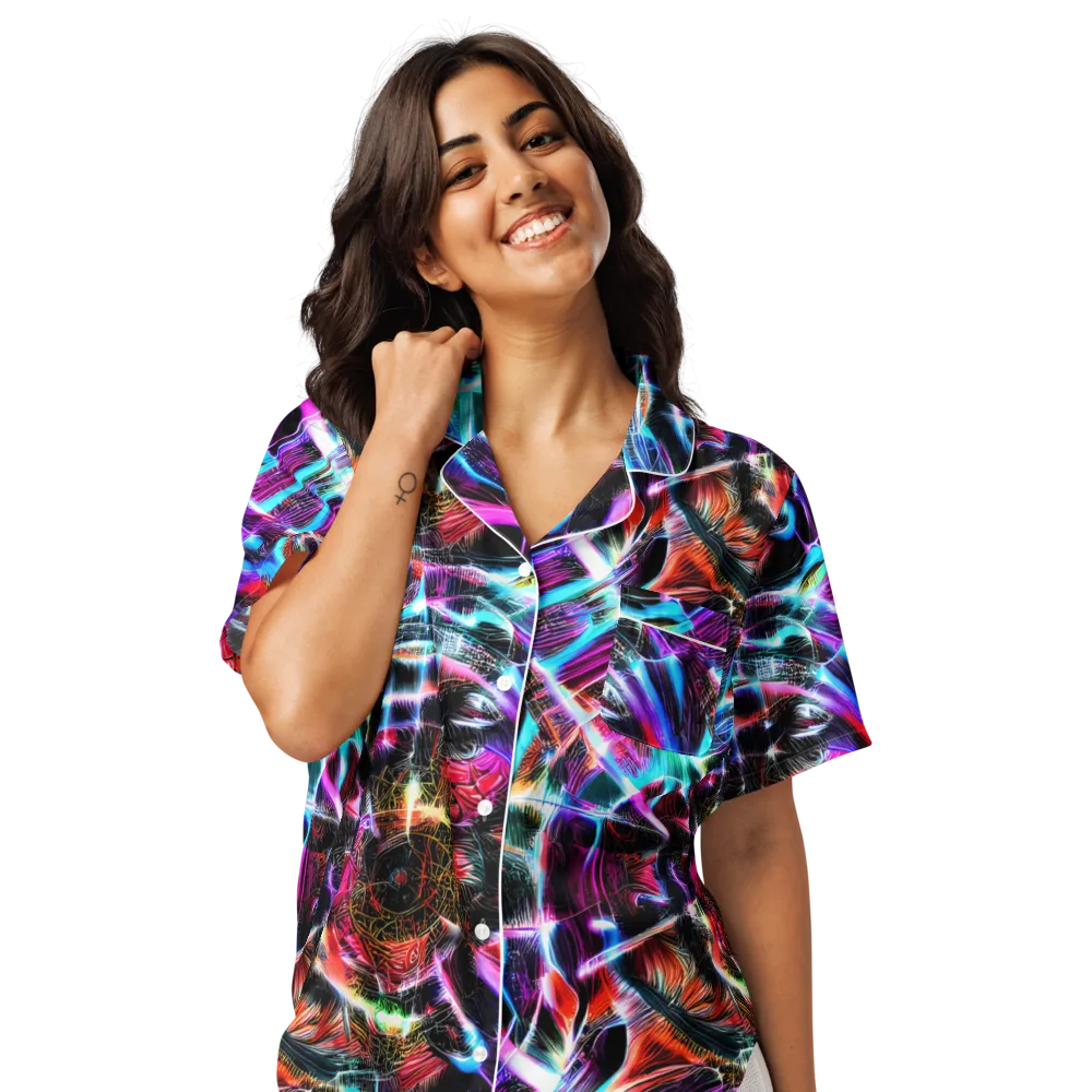 Laser Tempest on Women's Short Sleeve Pajama Top — Front