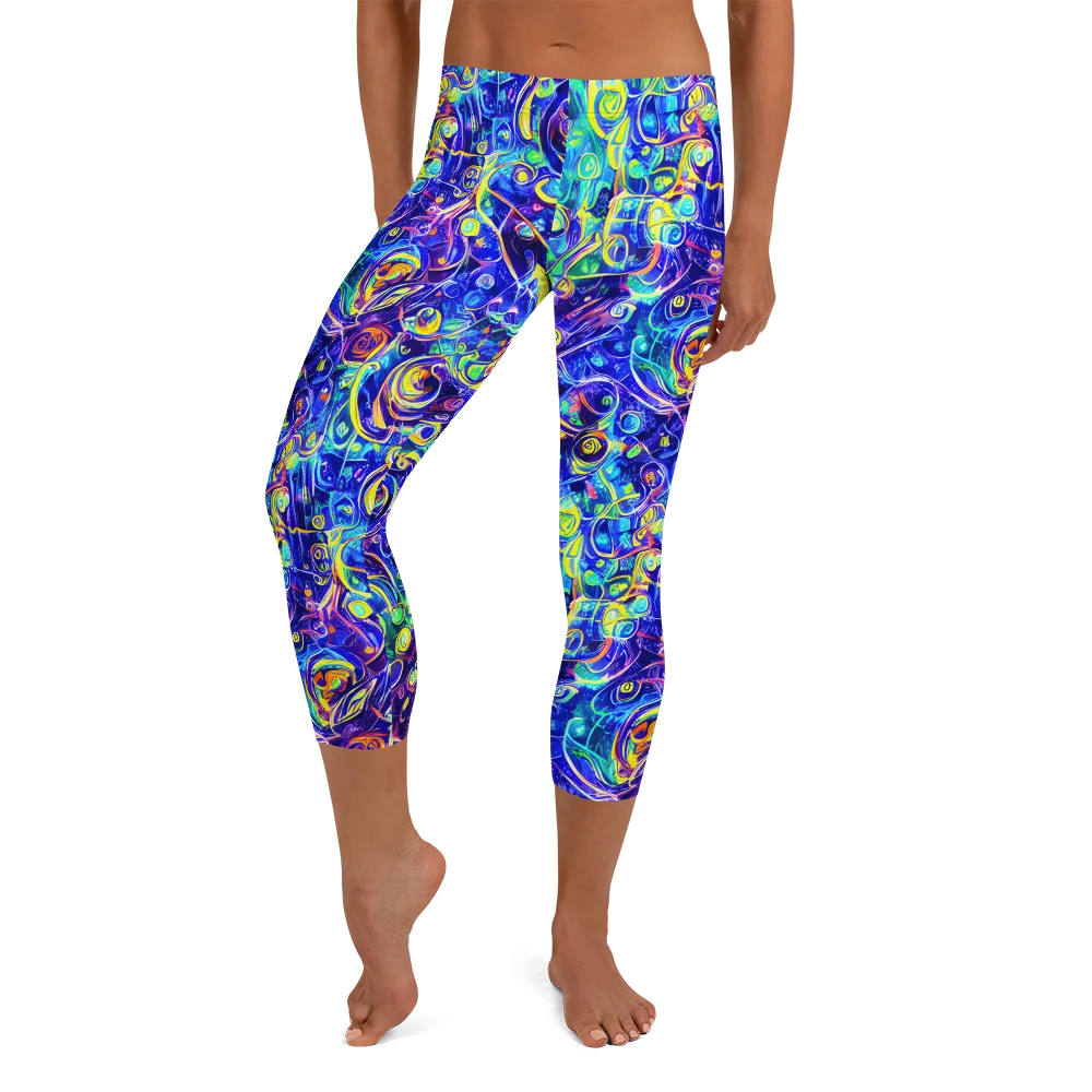 The Color Comet on Capri Leggings — Front