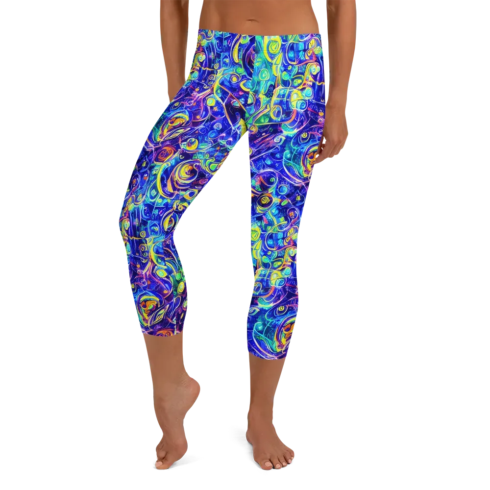 The Color Comet on Capri Leggings — Front