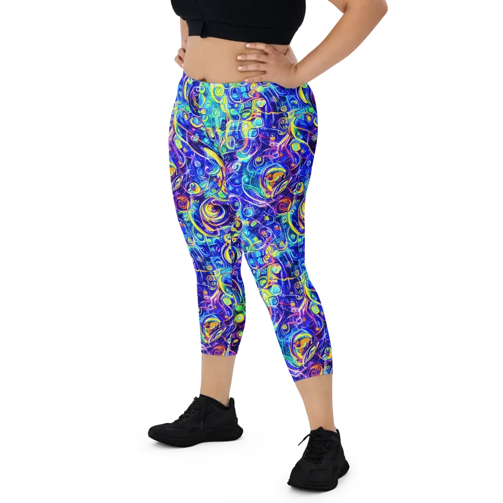 The Color Comet on Capri Leggings — Front
