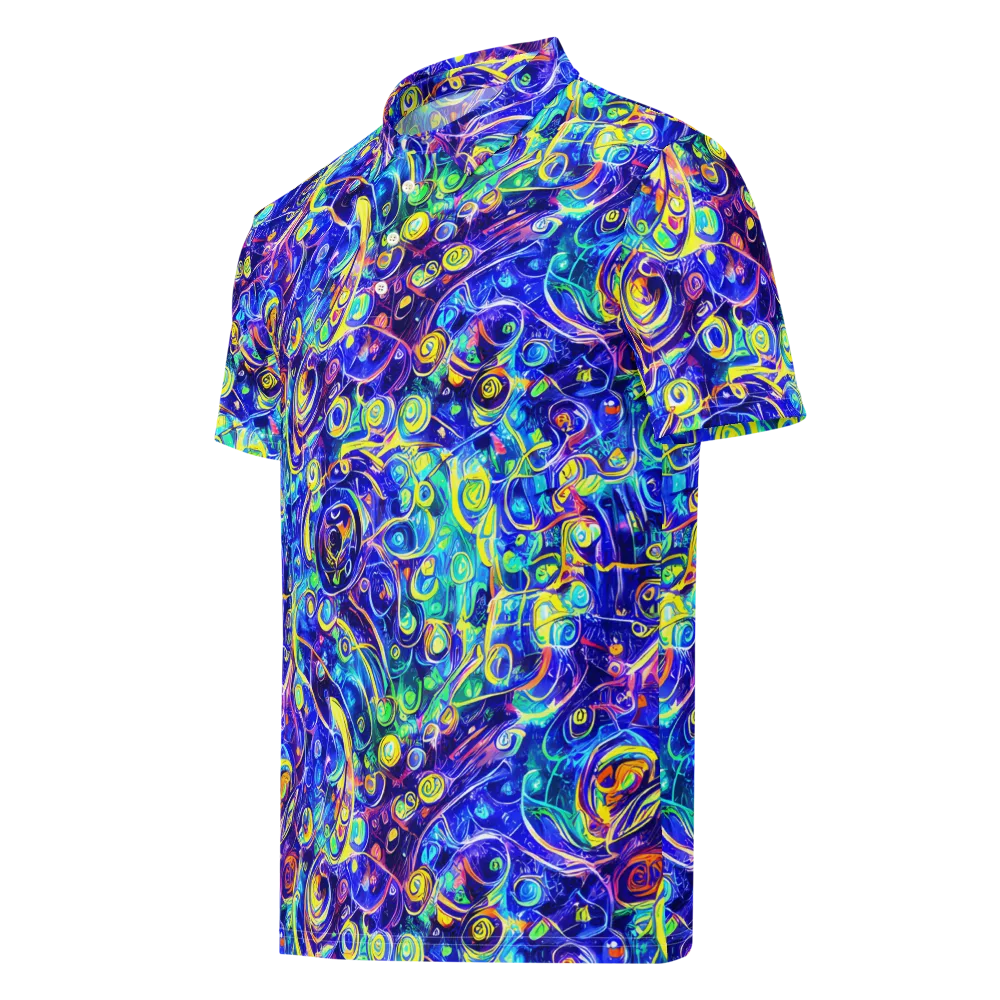 The Color Comet on Men's Slim Fit Polo Shirt — Left Front