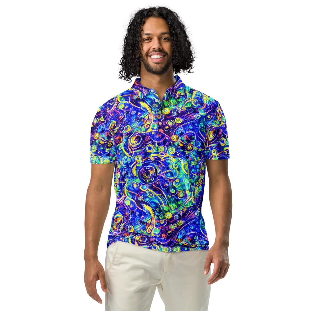 The Color Comet on Men's Slim Fit Polo Shirt — Front
