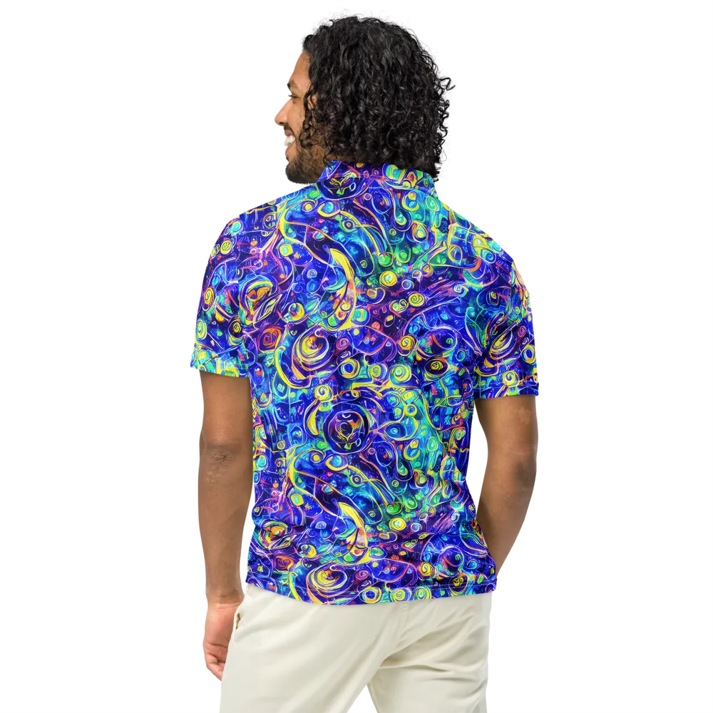 The Color Comet on Men's Slim Fit Polo Shirt — Back