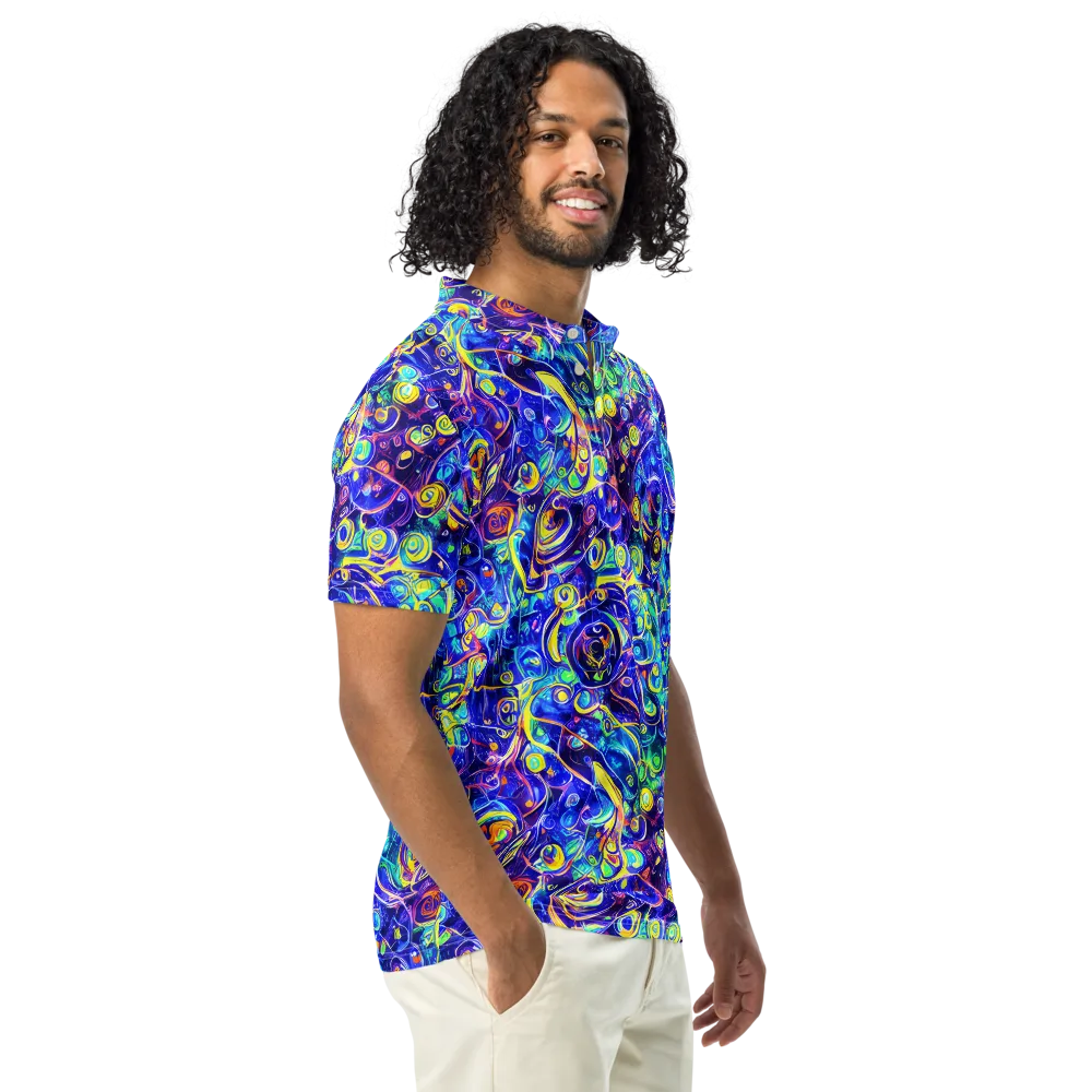 The Color Comet on Men's Slim Fit Polo Shirt — Right Front